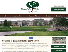 Tablet Screenshot of brookfieldhillsgolf.com